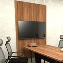 Ver imagem 3 de Painel de Tv para Sala de Reunião 195cm X 120cm Ng F5 Office Cor:nogal