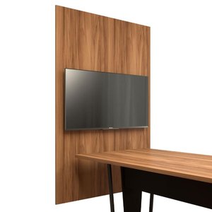 Painel de Tv para Sala de Reunião 195cm X 120cm Ng F5 Office Cor:nogal
