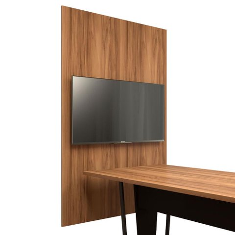 Painel de Tv para Sala de Reunião 195cm X 120cm Ng F5 Office Cor:nogal