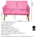 Ver imagem 5 de 1 Namoradeira 2 Poltronas Decorativa Mais Puff Resistente para Recepção Confortável Sala de Espera