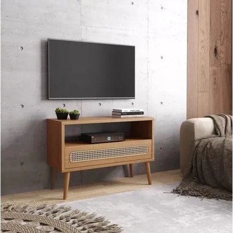 Rack 90cm 1P com Tela - Freijo - TB334