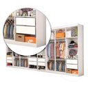 Ver imagem 7 de Closet Casal Duplo Rubi Premium 16 Portas 8 Gavetas Branco