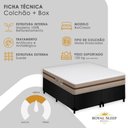 Ver mais imagens de Cama Box Queen Bipartido Suede + Colchão Molas Ensacadas Royal Sleep Bioclassic 158cm - Suporta At