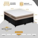 Ver imagem 7 de Cama Box Queen Bipartido Suede + Colchão Molas Ensacadas Royal Sleep Bioclassic 158cm - Suporta At
