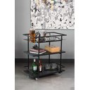 Ver imagem 4 de Carrinho Organizador Bar Frame Preto Rodinhas 79x70x40 Forma