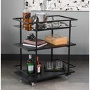 Ver imagem 2 de Carrinho Organizador Bar Frame Preto Rodinhas 79x70x40 Forma