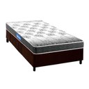 Ver imagem 1 de Cama Box Solteiro: Colchão Espuma Probel Guarda Costas Resistente Double Face + Base CRC Suede