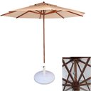 Ver imagem 2 de Conjunto Lótus Piscina com Mesa, 4 Poltronas e Ombrelone com Base - Nossakasa