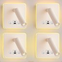 Ver imagem 1 de 4 Arandela Direcionável Led Leitura Sala C/usb e Usb C Bet98