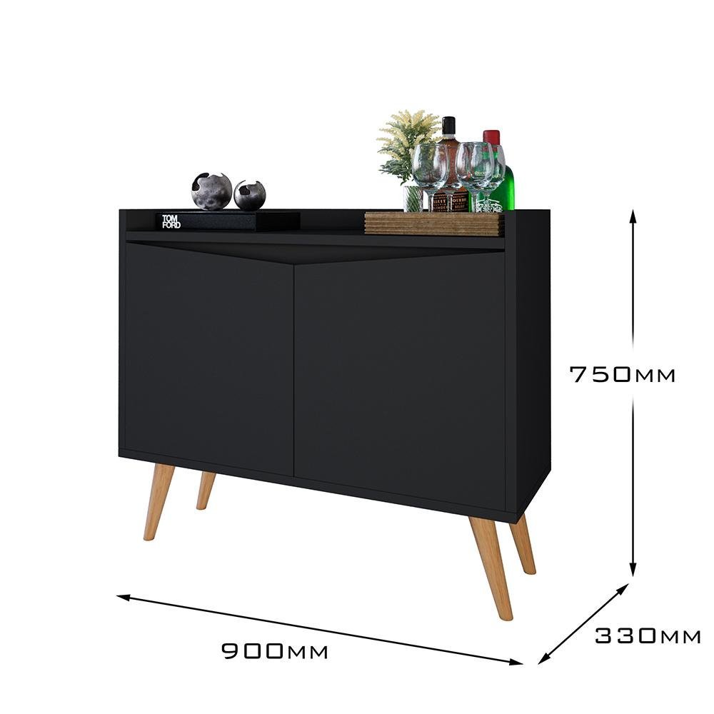 Buffet Aparador 2 Portas Merlin com Pés Retrô - Movelove | MadeiraMadeira