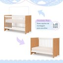 Ver imagem 4 de Quarto de Bebê Completo 100% MDF Linha Lua Marrom/Branco Amadeirado