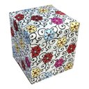Ver imagem 2 de Kit 2 Puff Decorativo Dado Quadrado Estampado Floral Color D17