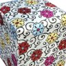 Puff Decorativo Dado Quadrado Estampado Floral Color D17 - 3