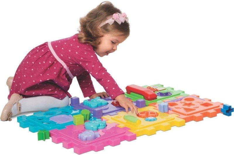 Brinquedo Educativo Cubo Didatico Grande 2 Em 1 Merco Toys - 2