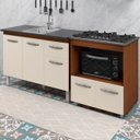 Ver imagem 2 de Balcao Cooktop 5 Bocas e Pia 120cm Savana Off White Mobbs