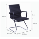 Ver imagem 5 de Cadeira Office Esteirinha Fixa Preta