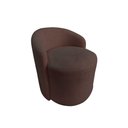 Ver imagem 3 de Kit 2 Poltronas Decorativa Yara Orgânica Couro Marrom