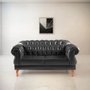 Ver imagem 1 de Namoradeira 2 Lugares Chesterfield Elisabeth:Preto