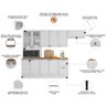 Armário de Cozinha Modulado 4 Peças com Tampo Cj1 Duna P09 Branco - Mpozenato - 3