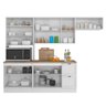 Armário de Cozinha Modulado 4 Peças com Tampo Cj1 Duna P09 Branco - Mpozenato - 6