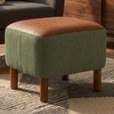 Ver imagem 2 de Puff Decorativo Verso 45x51 cm Pes Madeira Linho Color Trend e Courino Tca 307 Tcs 727 Moll