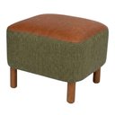 Ver imagem 1 de Puff Decorativo Verso 45x51 cm Pes Madeira Linho Color Trend e Courino Tca 307 Tcs 727 Moll