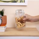 Ver mais imagens de Pote de vidro redondo com tampa hermética 800ml - Mozcada