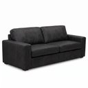 Ver imagem 2 de Sofá 3 Lugares Couro Black Obsidiana Legitimo 205cm Natural Premium Adel Dekorien