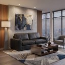 Ver imagem 1 de Sofá 3 Lugares Couro Black Obsidiana Legitimo 205cm Natural Premium Adel Dekorien