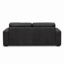 Ver imagem 6 de Sofá 3 Lugares Couro Black Obsidiana Legitimo 205cm Natural Premium Adel Dekorien