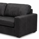 Ver imagem 5 de Sofá 3 Lugares Couro Black Obsidiana Legitimo 205cm Natural Premium Adel Dekorien