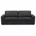 Ver imagem 4 de Sofá 3 Lugares Couro Black Obsidiana Legitimo 205cm Natural Premium Adel Dekorien