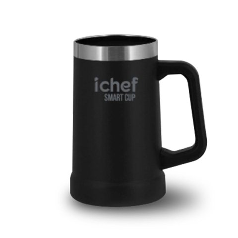 Caneca Térmica para Chopp com Tampa Smart Cup Ichef 710 ml | Preto