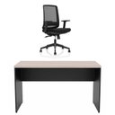 Ver imagem 1 de Conjunto Mesa de Escritório 1.60x60cm + Cadeira Ergonômica Sistema Syncron Pistão Classe 4