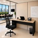 Ver imagem 4 de Conjunto Mesa de Escritório 1.60x60cm + Cadeira Ergonômica Sistema Syncron Pistão Classe 4