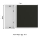 Ver imagem 2 de Armário Aéreo de Canto Madesa Glamy 1 Porta Branco/Preto Cor:Branco/Preto