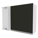 Ver imagem 1 de Armário Aéreo de Canto Madesa Glamy 1 Porta Branco/Preto Cor:Branco/Preto