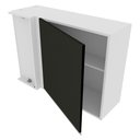 Ver imagem 4 de Armário Aéreo de Canto Madesa Glamy 1 Porta Branco/Preto Cor:Branco/Preto