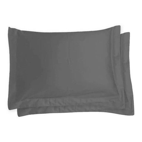 Kit com 2 Fronhas 300 Fios Satinee - Kacyumara Chumbo