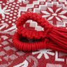 Rede de Dormir Casal Indiana Vermelho com Branco - 3