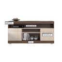 Ver mais imagens de Rack para Sala Bancada de Tv 47 Pol 136cm Ariele C04 - D'Rossi Cor Nogueira Real e Off White