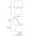 Ver imagem 5 de Kit 04 Cadeiras de Jantar Giratória Liz Bouclé Off White - Nexta Casa