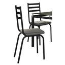 Ver imagem 3 de Conjunto De Mesa Tubular Com 4 Cadeiras 118 Malva Tampo Vidro 107cm Preto Platina Artefamol 9996 - A