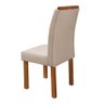 Kit 8 Cadeiras de Jantar Estofada Bárbara Base Madeira Maciça Tecido Veludo Bege - 3