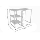 Ver imagem 3 de Aparador Adega Industrial 2 Prateleiras Bourbon 95cm Preto Carvalho
