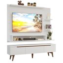 Ver imagem 2 de Rack com Painel para Tv até 60 Polegadas 180 Cm com Pés Branco/rustic Reims Madesa Branco/rustic