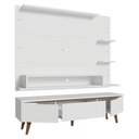 Ver imagem 4 de Rack com Painel para Tv até 60 Polegadas 180 Cm com Pés Branco/rustic Reims Madesa Branco/rustic