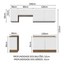 Ver imagem 4 de Armário de Cozinha Completa 240cm Rustic/Branco Glamy Madesa 10