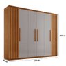Guarda Roupa Casal Roma Mdf 6 Portas e 2 Gavetas - 3