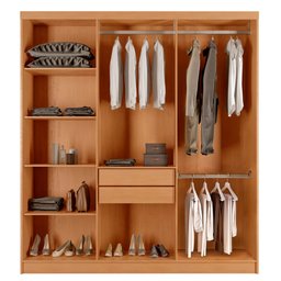 Guarda Roupa Casal Roma Mdf 6 Portas e 2 Gavetas - 4